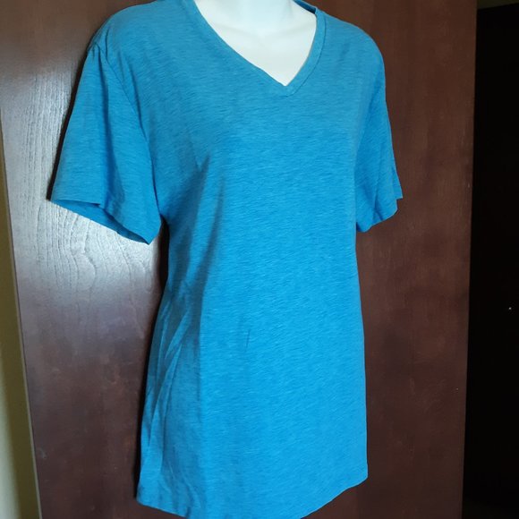 American Eagle Powder Blue V-Neck Tee - Picture 2 of 9